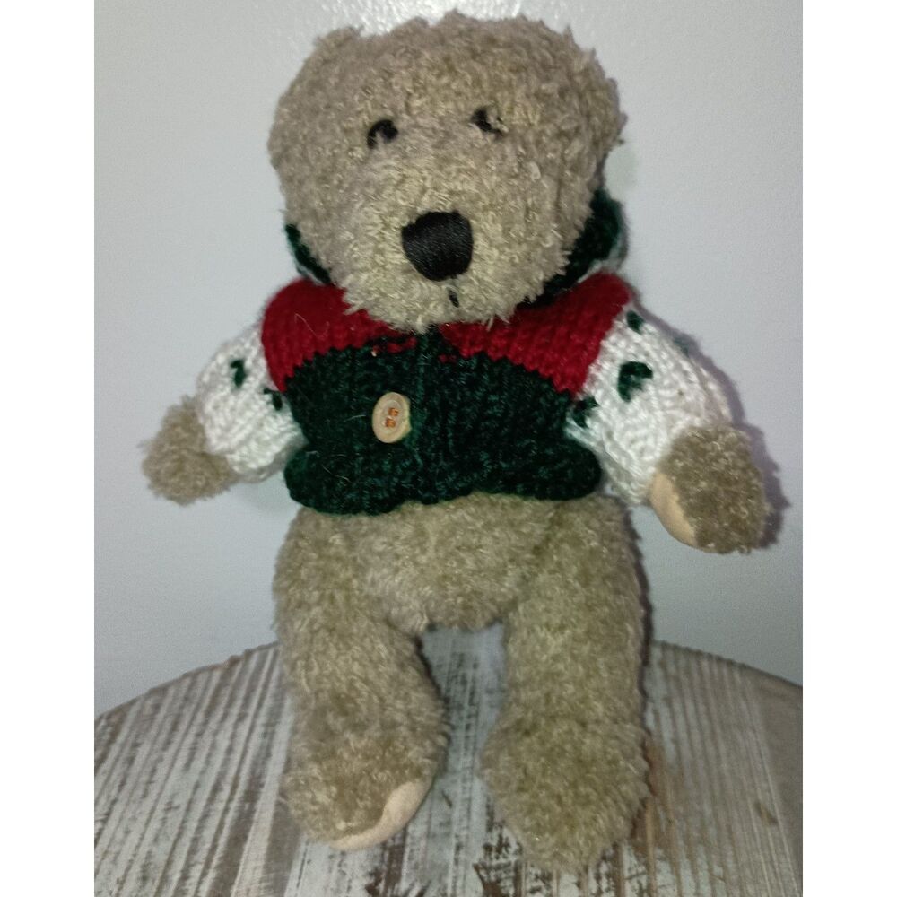 HUGFUN INT’L INC. -Vintage Teddy Bear with Red/Blue/White Hoodie Sweater (Small)
